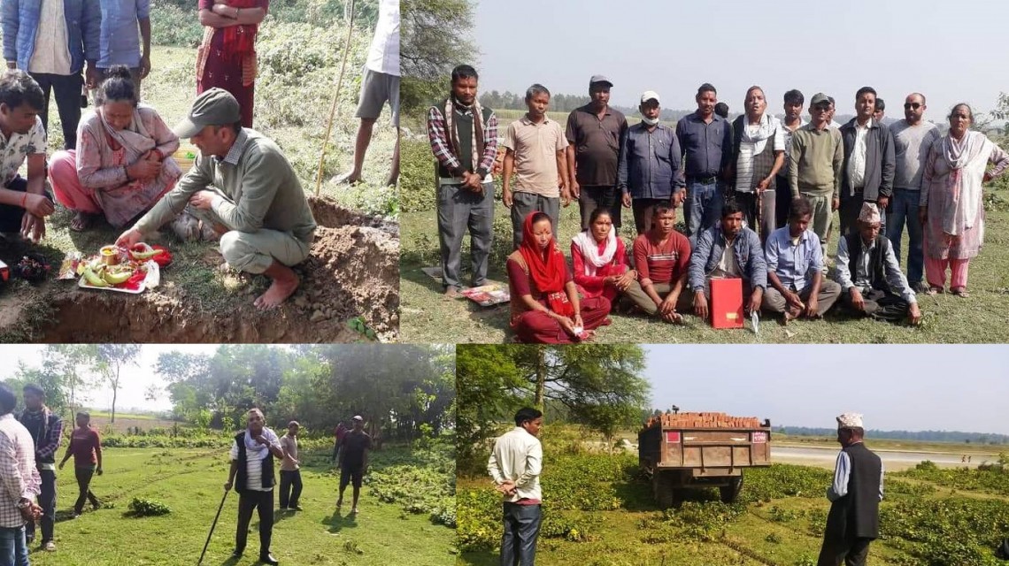 आर्यघाटमा निजी लगानीबाटै २५ लाख बढी मूल्य लागतमा विश्राम घर निर्माण सुरु